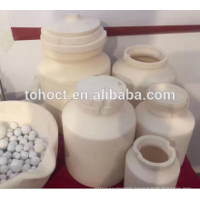 Wear resistant zirconia ceramic grinding jars with lid